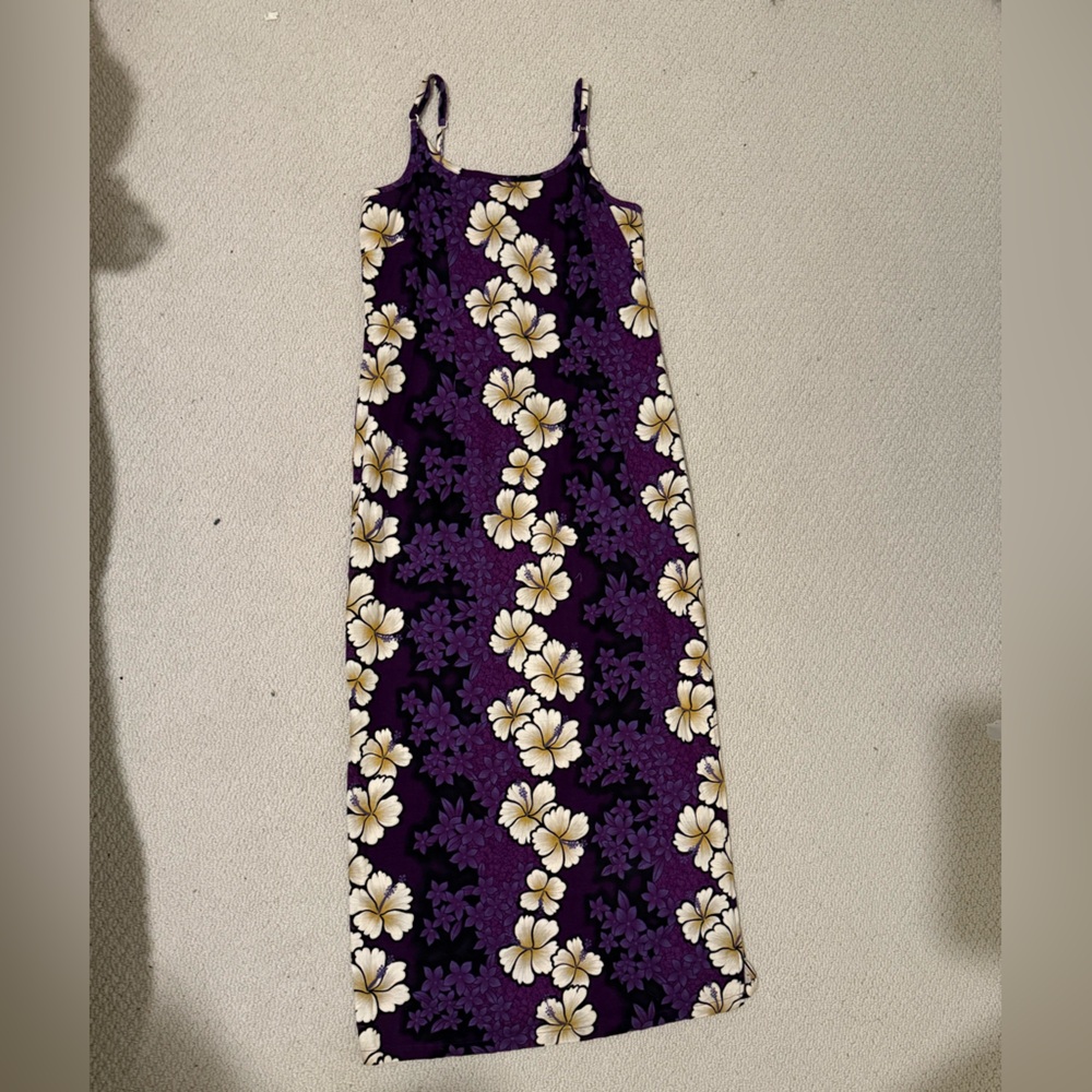 Chatties Purple and Cream Floral Dress